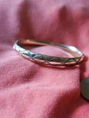 Beautiful Gold Filed 14kt And Silver Bangle